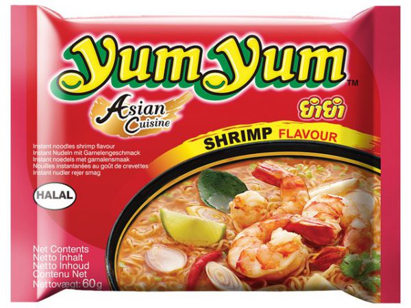 YumYum Instant Shrimp Noodles 3X60g