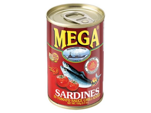 Mega Sardines in Tomato Sauce & Chilli (Hot) 155 G