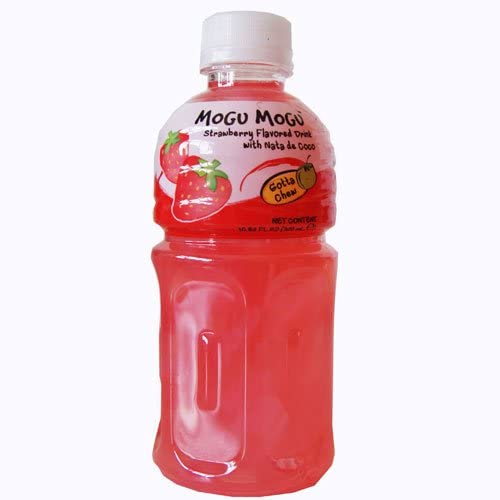 Mogu Mogu Strawberry Drink with Nata de Coco