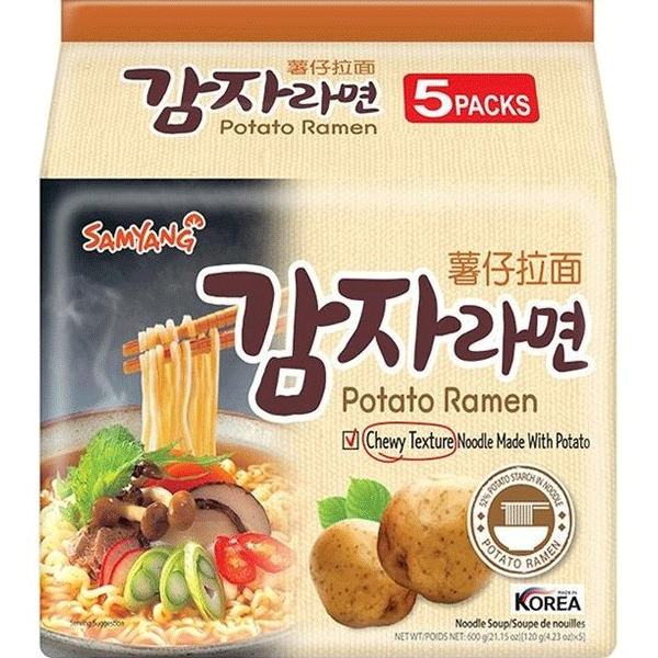 SamYang Instant Noodle Potato Ramen  5X120g