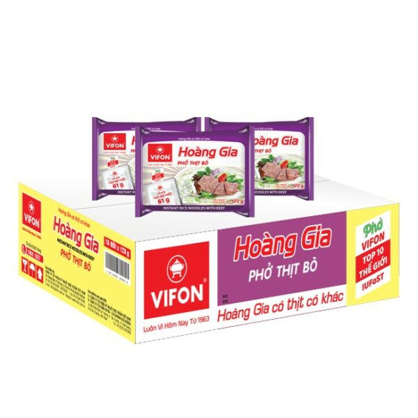 VIFON – Hoang Gia Instant Rice Noodles (Beef) PHO BO 120gx18