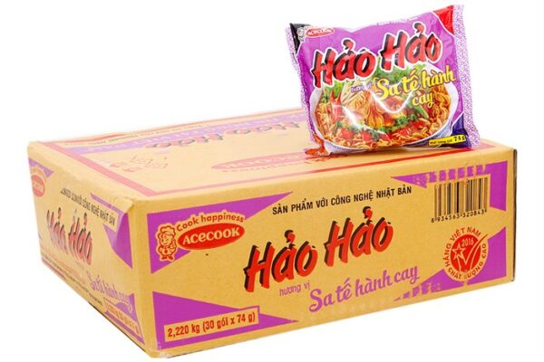 ACECOOK Hao Hao Instant Noodle Saté Onion  30x74g